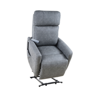 Fauteuil inclinable électrique en tissu doux avec poche latérale pour personnes âgées, idéal pour le salon et la maison