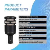 Kit de microphones de batterie professionnels 7 pièces, micros dynamiques pour instruments DP7, pour batterie, performance live, enregistrement sur scène