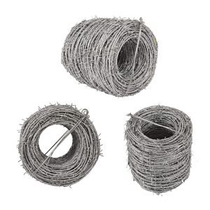 Alambre de Púas Moefuffir de 328 pies, Calibre 15, Alambre de Cerca de 4 Puntas, Acero Aleado, Plateado Pulido - Product Image 2