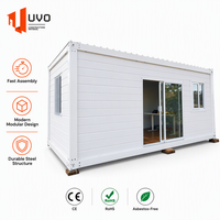 Maison conteneur préfabriquée de luxe UVO, moderne, 20 pieds, en kit, modulaire, petite maison pour la vie en plein air et l'usage commercial, certifiée CE