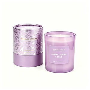 Premium Metallic Rigid Cardboard <b>Round</b> Cylinder <b>Box</b> for Scented Candle Aromatherapy Packaging Custom Logo Manufacturer - Product Image 2