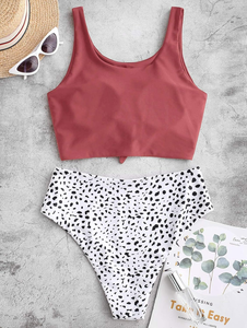 L'usine fournit directement l'ensemble de vacances de hauts de tankini deux pièces en nylon et <span class=keywords><strong>tissu</strong></span> spandex de haute qualité - Product Image 3