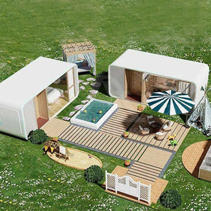 บ้านสำเร็จรูปหรูหราแบบโมดูลาร์ แอปเปิ้ล แคบิน <span class=keywords><strong>ห้อง</strong></span>นั่งเล่นแบบคอนเทนเนอร์ บ้านแคปซูลอวกาศ บ้านเคลื่อนที่สำหรับตั้งแคมป์ แคปซูล<span class=keywords><strong>นอน</strong></span>สำหรับโรงแรม - Product Image 4