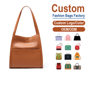 กระเป๋าโท้ทหนังวัวชั้นบนสุด สีน้ำตาลคาราเมล ดีไซน์พรีเมียม สำหรับพกพาเดินทาง สะพายไหล่หรือถือได้ รับผลิตแบบ OEM - Product Image 1