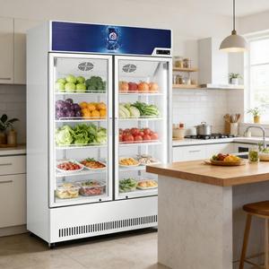 OEM Commercial Display <strong>Freezer</strong> Glass Door Refrigerator 500L 1000L Energy Saving <strong>Upright</strong> <strong>Freezer</strong> for Supermarket ConvenienceStore - Product Image 2