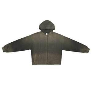 Sudadera con <span class=keywords><strong>Capucha</strong></span> para Hombre de Alta Calidad, Personalizada, con Efecto Desgastado Ácido, 100% Algodón French Terry, Lavado Descolorido por el Sol, Estilo <span class=keywords><strong>Oversize</strong></span>, para Otoño - Product Image 3