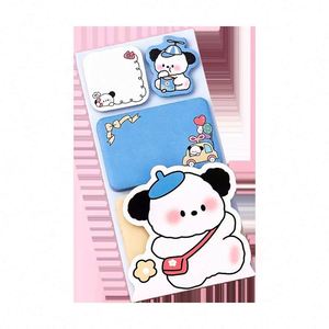 Bloc de Notas Autoadhesivo con Diseño de Animales de Dibujos Animados, 12x6cm, Diseño de Corazón para Niñas, Material Escolar Imprescindible - Product Image 6