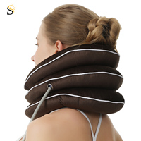 Attelle cervicale gonflable SHILION pour usage domestique, dispositif de traction cervicale unisexe en polyester et nylon, toutes saisons