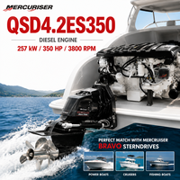 Motor Diésel Marino Mercuriser QSD4.2ES350 de 350 HP y 257 kW, 6 Cilindros, 4.2 L, Entrobordo, para Yates, Embarcaciones de Pesca Deportiva