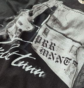 Camiseta XJYD de Alta Calidad para Hombre, Estilo Urbano, Personalizada con Pedrería, Serigrafía, Parches, Dobladillo Irregular, Corte y Costura, Lavado con Efecto Diamante - Product Image 5