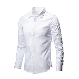 Chemise décontractée blanche pour <span class=keywords><strong>homme</strong></span>, à manches longues, infroissable, pour le travail et les occasions professionnelles, coupe ajustée et élégante - Product Image 2