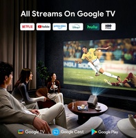 Projecteur de cinéma numérique extérieur Wifi certifié Google-TV, Smart TV Wifi, Gaming, 4K-Laser, Beamer, résolution native 1080P, 2+32G, 500 ANSI Lumens