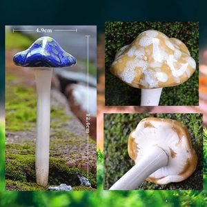 OEM Custom Outdoor Ceramic Garden funghi Figurine piante Decorative picchetti accessori ornamenti per <span class=keywords><strong>prato</strong></span> statua - Product Image 6