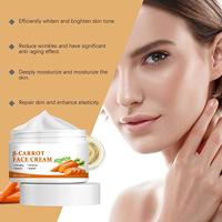 Crème hydratante anti-âge raffermissante et éclaircissante au rétinol biologique naturel, vitamine B et carotte pour le visage