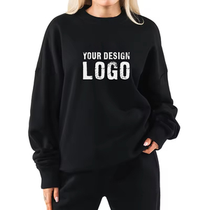 Sudadera Informal de Algodón para Mujer, Estilo Holgado, Personalizable, con Hombros Caídos, para Fitness y Deporte - Product Image 6