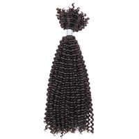 Ekstensi Rambut Manusia Remy Afro Kinky V Bulk Curly Twist Crochet Super Double Drawn Grosir Pabrik