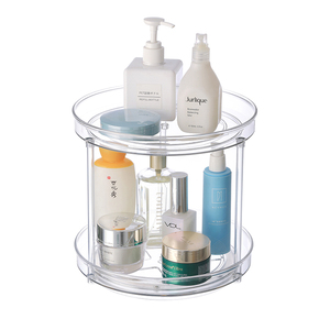 2 Tier <strong>Lazy</strong> <strong>Susan</strong> Turntable Food Storage Container for Cabinets, Pantry, <strong>Fridge</strong>, Spinning Organizer - Product Image 2
