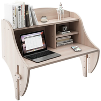 Bureau d'ordinateur portable suspendu pour dortoir, petite table d'ordinateur flottante, table d'étude paresseuse pour étudiants en dortoir ou en lit superposé