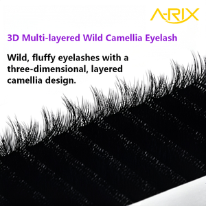 A-RIX Offre Spéciale Extensions de Cils Effet 3D Multi-Couches Design Camélia Sauvage en PBT, Véganes et Sans Cruauté Animale - Product Image 6