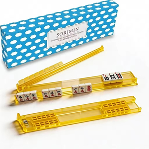 En stock : Support antidérapant pour tuiles de Mahjong américain avec poussoir intégré, accessoires de Mahjong en acrylique - Product Image 3