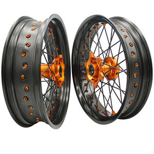 MOQ 1 ensemble, jantes de moto en alliage d'aluminium haute performance <span class=keywords><strong>EXC</strong></span> <span class=keywords><strong>300</strong></span>, <span class=keywords><strong>supermotard</strong></span>, 17 pouces, jantes <span class=keywords><strong>supermotard</strong></span> pour KTM - Product Image 4