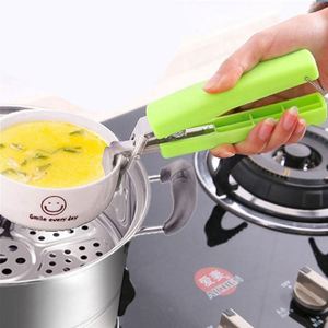 Herramienta <span class=keywords><strong>de</strong></span> cocina Anti-Hot Dish Plates Bowl Clips Acero inoxidable Exquisito Bowl Pot Pan Gripper con mango <span class=keywords><strong>de</strong></span> plástico - Product Image 5