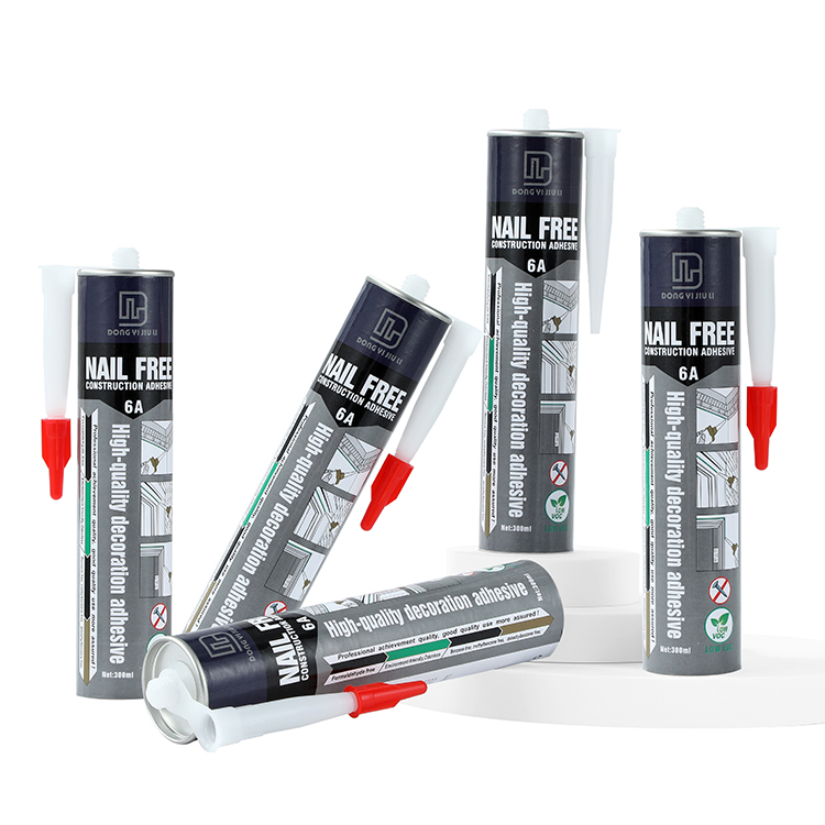 Transparent neutral fix all top bond elastic no more nail construction glue with screw top