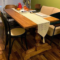 Meuble d'extérieur luxueux, pour restaurant en bois royal, table à manger, mariage, vente en gros
