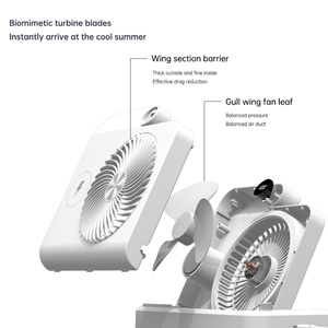 2025 New Desktop Fan Wireless 2400mah Mobile Phone Charging Stand, Featuring Lightweight, Quiet Operation and Powerful Wind Fan - Product Image 6