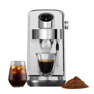 Machine à café électrique semi-automatique programmable pour café chaud/glacé, latte - 20 bars de pression, 1350W, acier inoxydable, expresso - Product Image 2