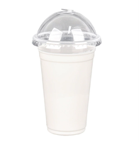 Offre Spéciale – Gobelets jetables en PET transparents de 90 mm pour café glacé, thé au lait, jus et boissons froides, avec couvercles et pailles