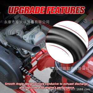Tubo de escape de acero para Go-kart Predator 212cc CT200U MB200 con junta y tornillos para reparación de motocicletas todoterreno - Product Image 4