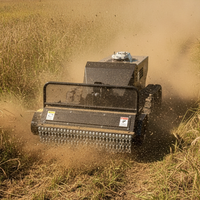 Tondeuse à gazon électrique sans fil multifonction à chenilles, télécommandée, avec batterie au lithium, 550 mm 800 mm