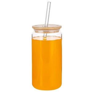 <span class=keywords><strong>Tazze</strong></span> in Vetro di Alta Qualità 12-16 Once <span class=keywords><strong>con</strong></span> Coperchi e Cannucce, Tazza in Vetro Borosilicato da 16 Once Personalizzabile <span class=keywords><strong>con</strong></span> Logo - Product Image 1