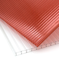 Usine 4mm 6mm 8mm 10mm coloré clair double mur cellulaire Pc Multiwall Polycarbonate creux feuille lucarne toiture