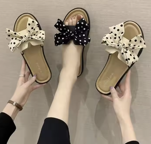 Zapatillas de Mujer, Sandalias de Verano, Zapatos Planos Casuales, Zapatos de Verano Casuales con Lazo para Mujer, Chanclas Planas, Chaussure Femme - Product Image 1