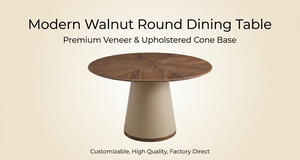 Luxury Spacious <b>Round</b> Whole <b>Solid</b> <b>Wood</b> <b>Dining</b> Counter Smooth Circular Tabletop Meal Stand with Detachable Side Wine Rack - Product Image 4