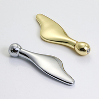 Rouleau de massage oculaire 3D à découpe diamantée en alliage de zinc, outil de lifting du visage, baguette de soin de luxe
