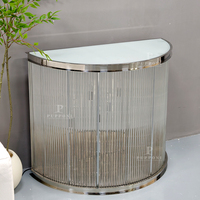 Table console moderne de luxe pour entrée, design miroir diamanté en cristal, haut de gamme pour salon, hôtel, villa, décoration intérieure
