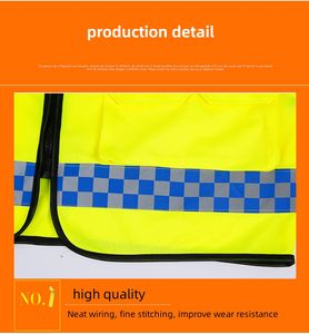 構造制服ワーク反射服視認性反射安全ベストジャケットセキュリティベストロゴ付き - Product Image 5