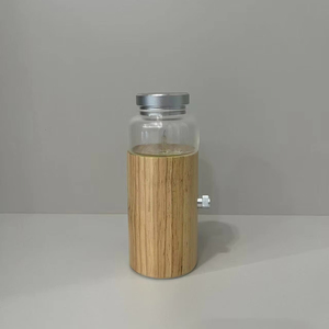 Difusor de aceite esencial sin agua de vidrio de madera Premium de nuevo diseño con elegante acento de madera maciza - Product Image 6
