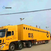 3 essieux fermé Cargo Trailer Dry Van Box Side Rideau Transport Van Aluminium Acier 50 tonnes Van Truck Box Semi Trailer