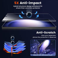 Lot de 2 films protecteurs d'écran en TPU souple, anti-poussière, alignement automatique, 3D, grand écran incurvé, confidentialité, boîte magique, pour Samsung S25 S23 Ultra