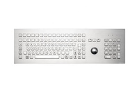 Teclado Industrial Metálico Impermeable IP65 de 106 Teclas USB con Panel Frontal de Acero Inoxidable y Trackball para Máquina de Curvar Tuberías