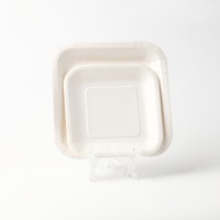 Assiettes en papier blanches jetables écologiques en gros, 100 % biodégradables, 6-10 pouces, compostables, rondes, directement de l'usine