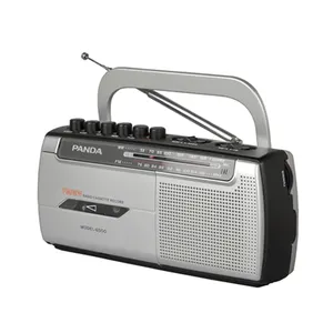 Grabadora de cinta modelo antiguo, radio portátil clásica, panda, AM/FM, batería, cassette, 2021