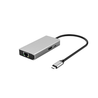 Station d'accueil USB-C 8-en-1 en alliage d'aluminium, USB 3.0, USB-C 3.2, PD 100W, RJ45 1000M, 4K 60Hz pour MacBook/Ordinateur portable/PC – Vente Flash