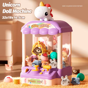 Machine à griffes pour enfants, mini borne d'arcade avec attrape-poupées Shanhaijing, machine de préhension électrique avec musique, alimentée par USB - Product Image 1