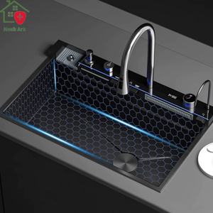Fregadero de Cocina Inteligente con Pantalla LED Digital, Edición Mayorista, Multifunción, Cascada, Acero Inoxidable, Doble Cubeta con Dos Orificios - Product Image 3