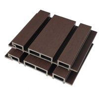Panel de Pared Ranurado WPC de Bajo Mantenimiento para Interiores, Revestimiento de Listones de Madera 3D para Sala de Estar Moderna, Fondo de TV